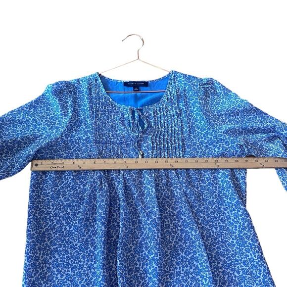 Tommy Hilfiger Floral Pin Tuck Blouse - Size Large - Picture 7 of 7